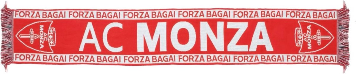 AC Monza Sjaal - Voetbal Sjaal - Supporters Gear - Jacquard Gebreid - One Size - Rood Wit