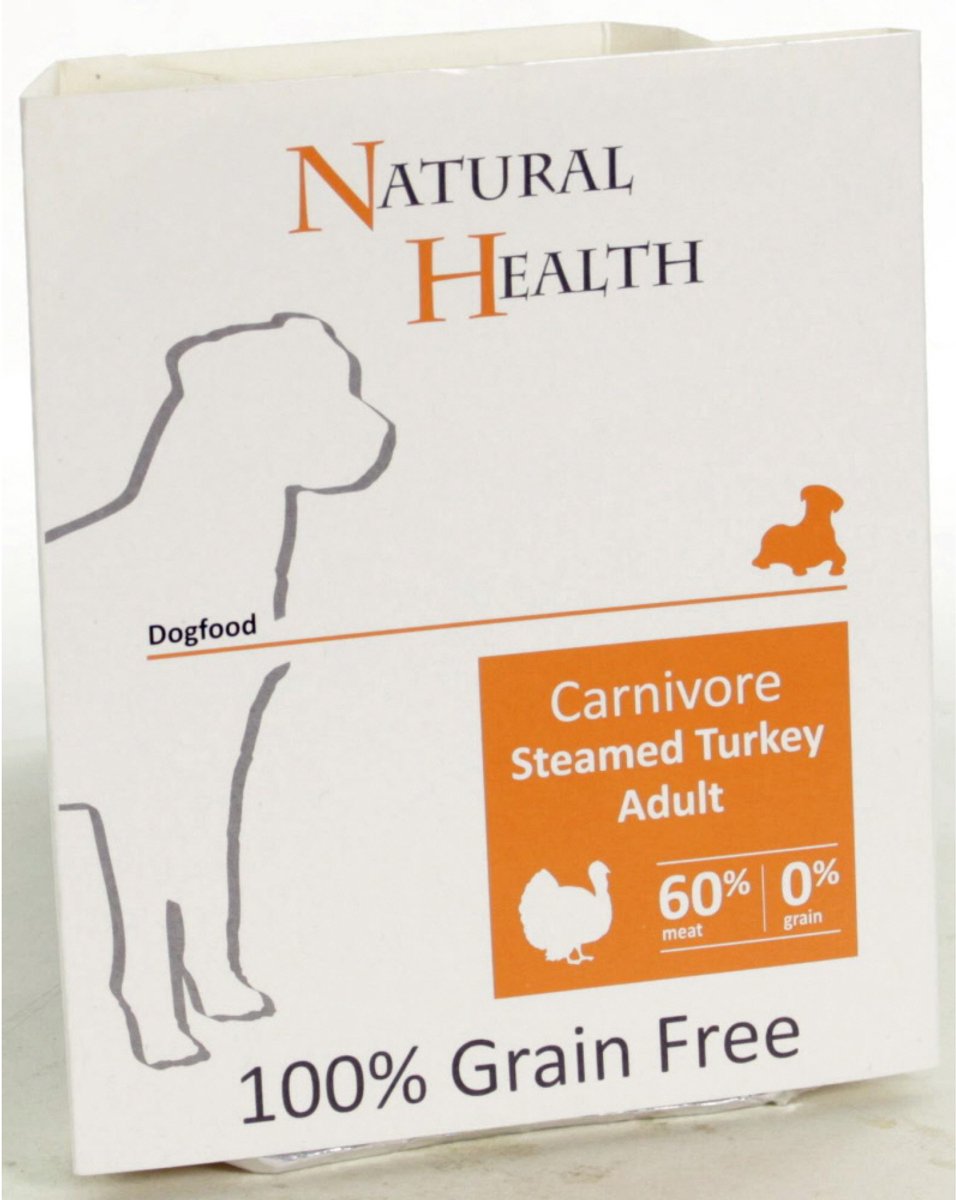 Natural Health Dog Steamed Carnivore Turkey omdoos 7x395 gram