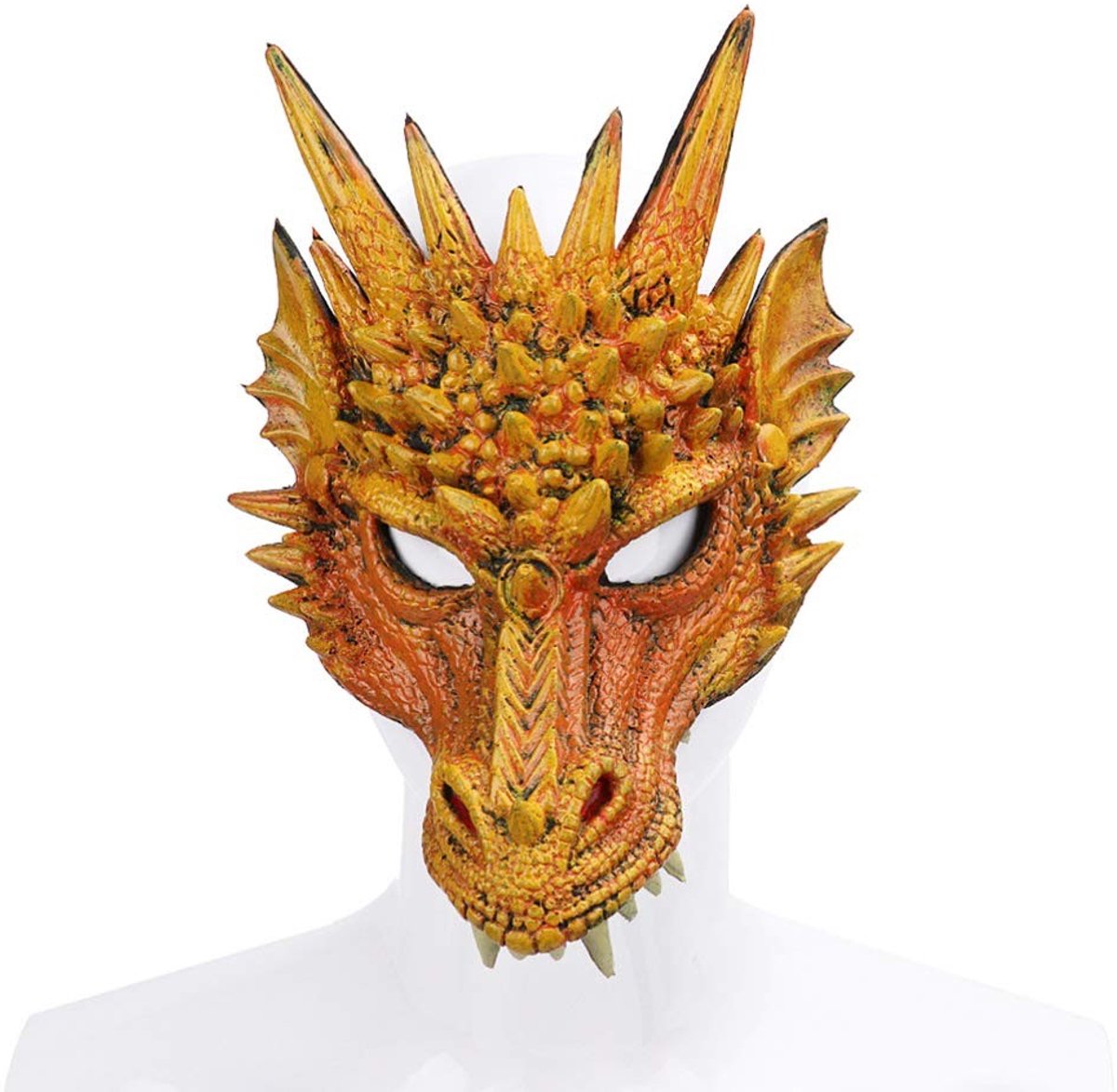 Dailygoods- Drakenmasker 3D - Feestmasker - Halfgezichtsmasker - Maskerade - Kostuumfeest - Creatief ontwerp - 30 x 21 cm