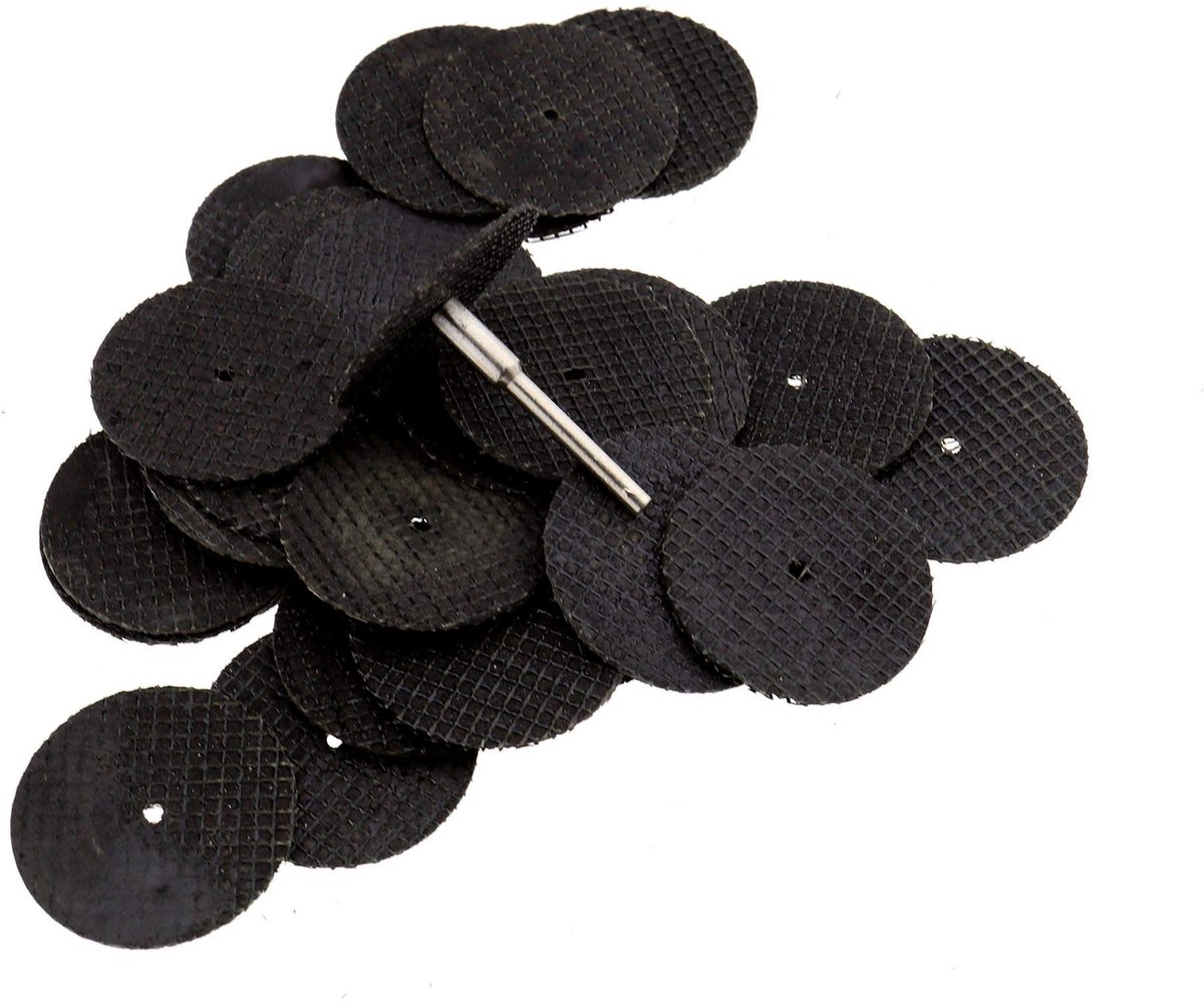 Dailygoods- Snijdschijven 32 mm - 30 Stuks - Hars - Glasvezel - Geschikt voor Metaal - Bevestigingsstaaf 36 mm - Slijpschijven