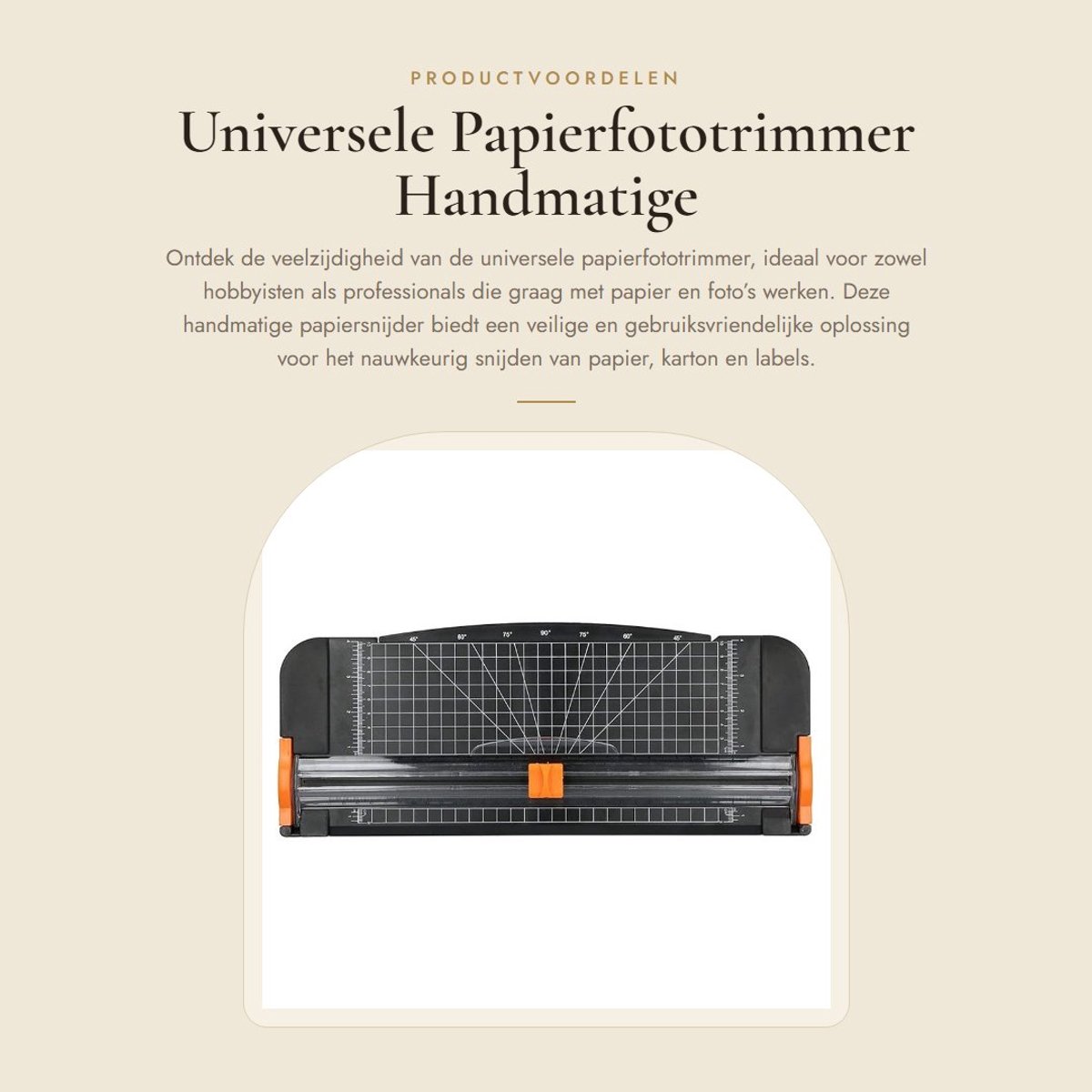 Dailygoods - Universele Papierfototrimmer - Handmatige Papiersnijder - Veilig en Gebruiksvriendelijk - A4 Formaat - Snijgereedschap voor Scrapbooking...
