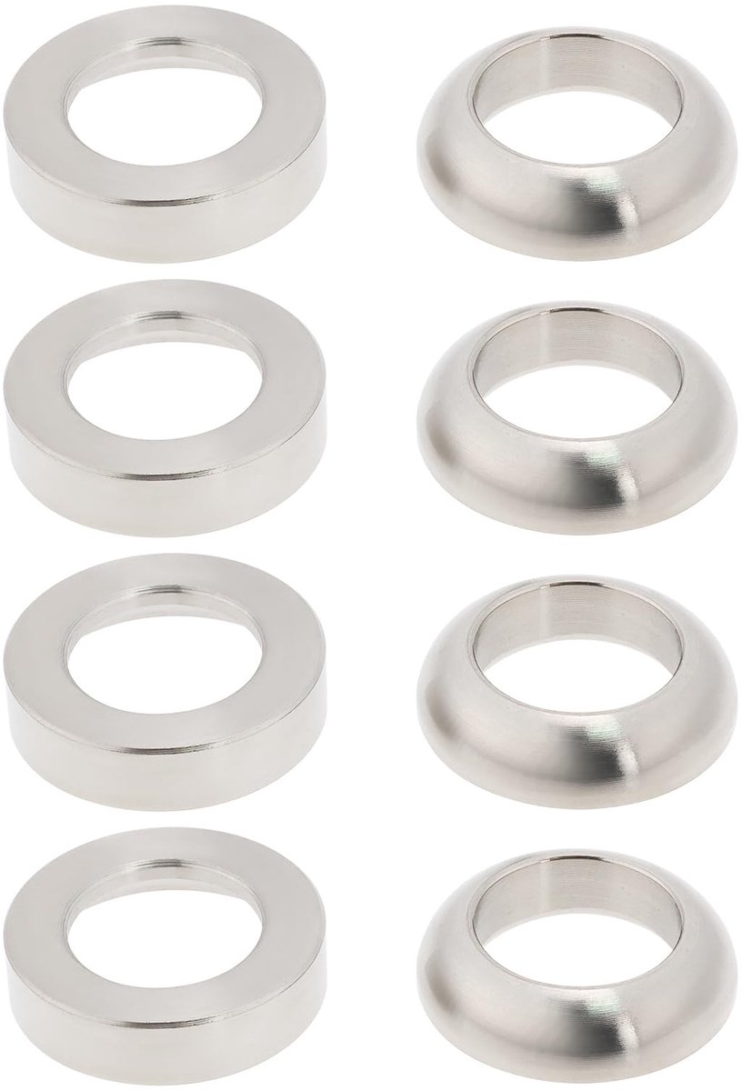 Dailygoods- Wasmachine Kussen - M6 Titanium - 8 Stuks - Buitendiameter 12mm - Binnendiameter 7mm - Schijfremsysteem - Lichtgewicht en sterk - Onderlegger