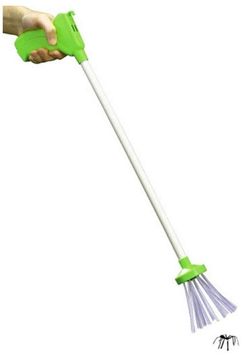 Dailygoods- Spinnenvanger Lange Handgreep 65 cm - Insectenvanger - Contactloze Kakkerlakkengrijper - Duurzaam Materiaal - Gebruiksvriendelijk - Voor Hoge Plaatsen