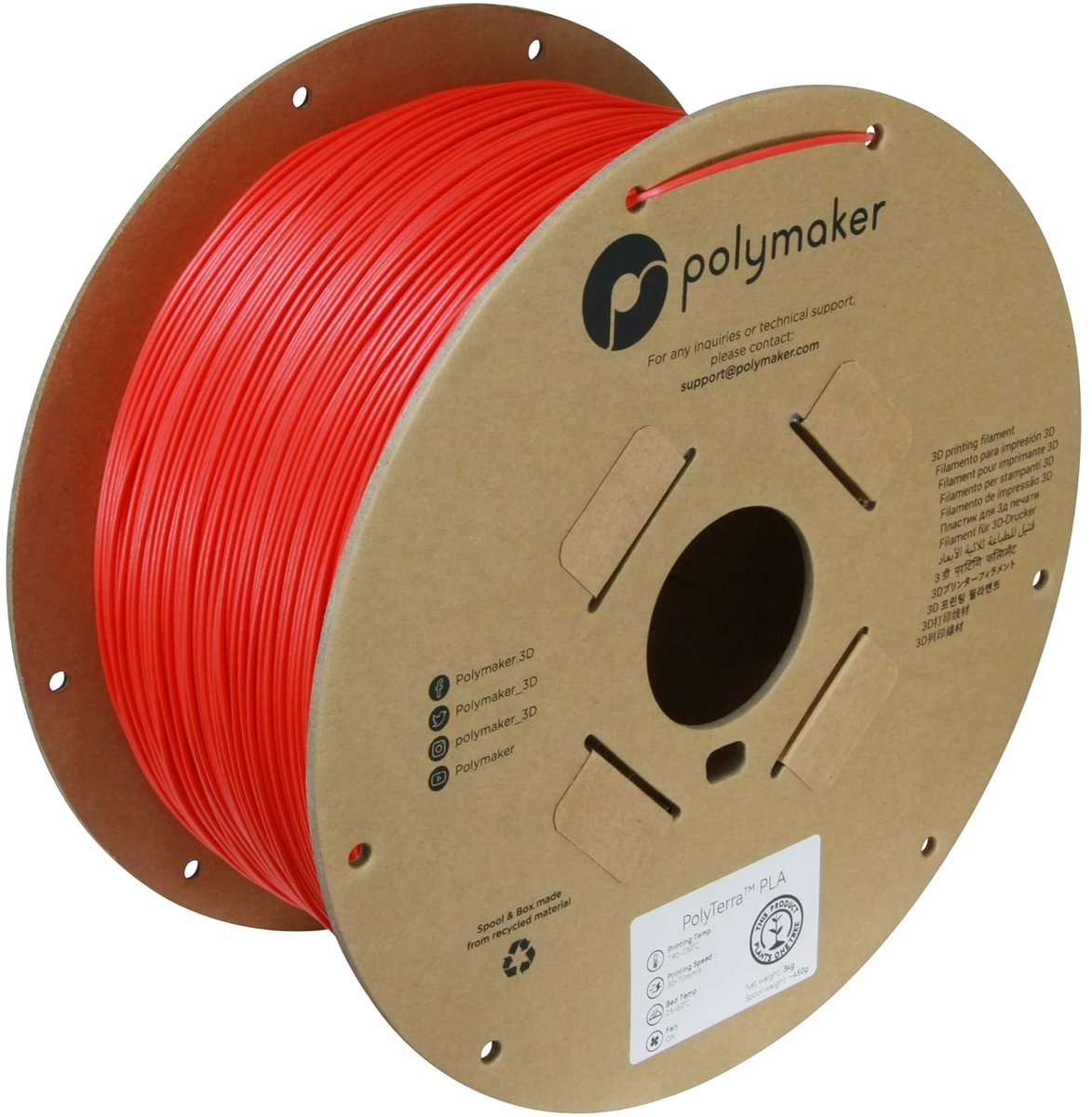 3D Printfilament - PLA Draad - Objecten Maken - Bioplastic Basis - 3 kg - Rood