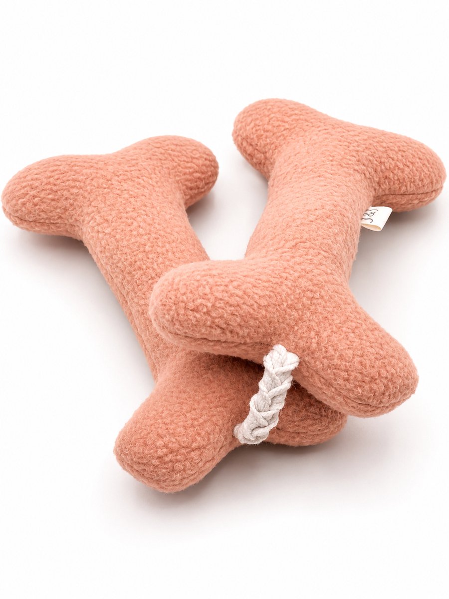 Honden speelgoed - Knuffelketting hondenspeeltje – Zacht pluchen speeltje – Blossom roze – maat M