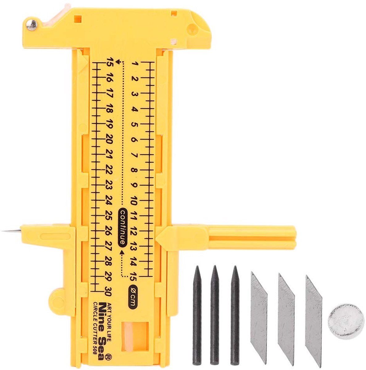 Dailygoods - Verstelbare Kompassen Cirkel Cutter voor Snijwerkzaamheden