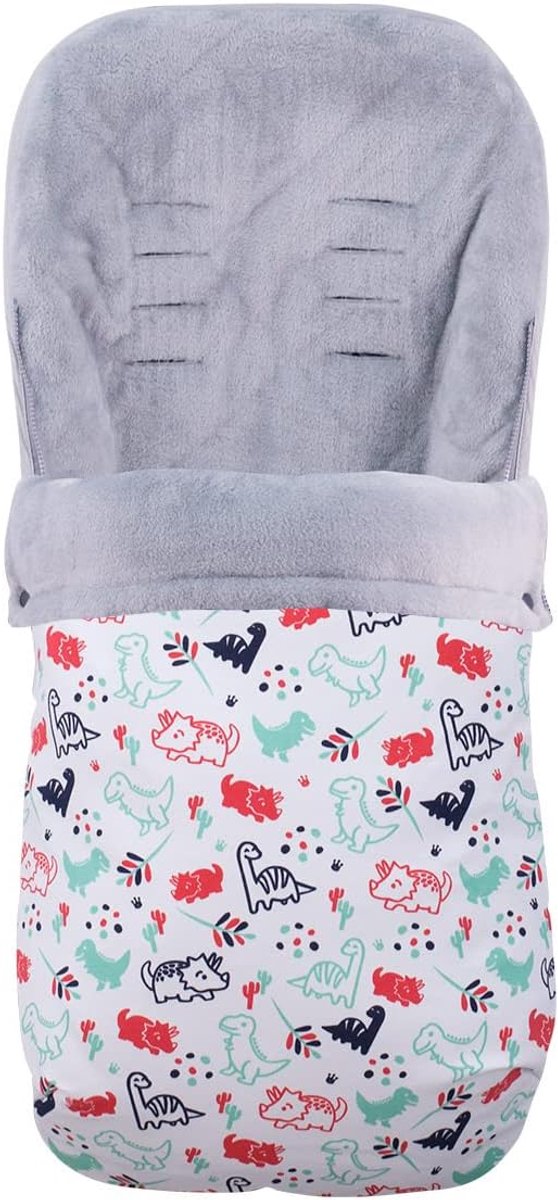 Voetenzak Kinderwagen - Baby Slaapzak - Comfortabel Reizen - Waterafstotende Buitenkant - 98 cm Lengte - Dino Print — afbeelding 5