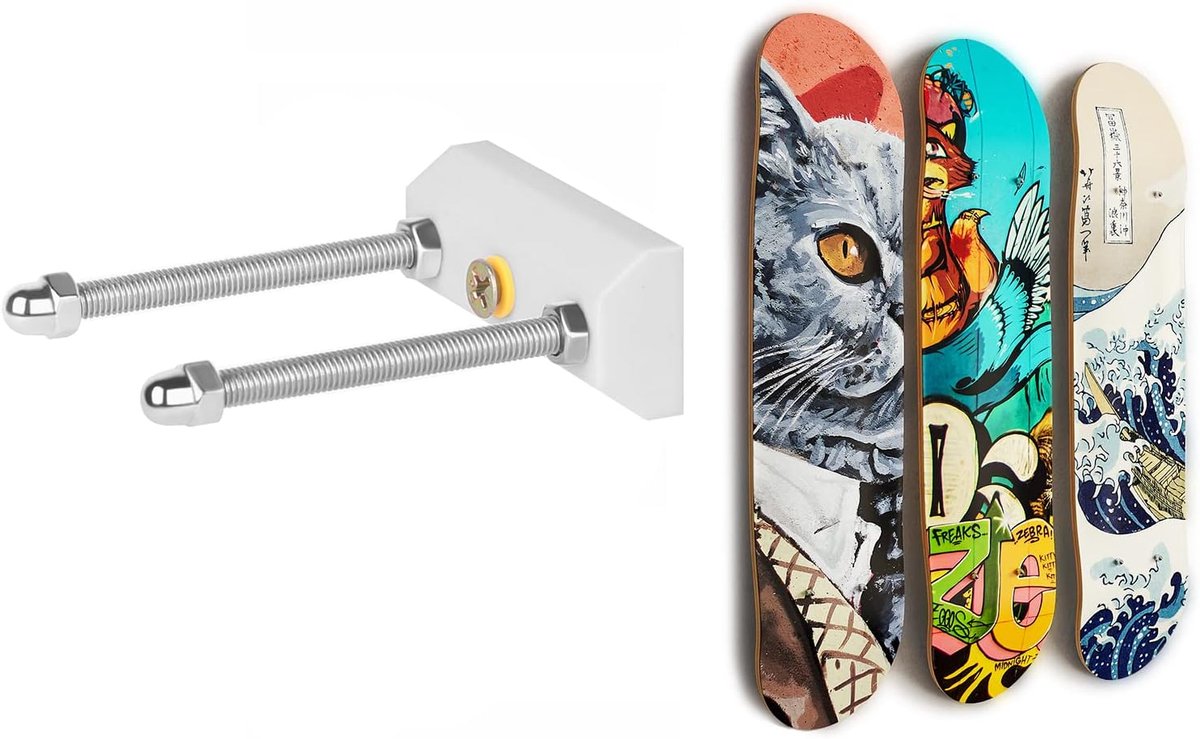 Skateboard Muurbeugel Deck Hanger Decoratieve Display Sterk Transparant Ontwerp 1 Stuk Transparant