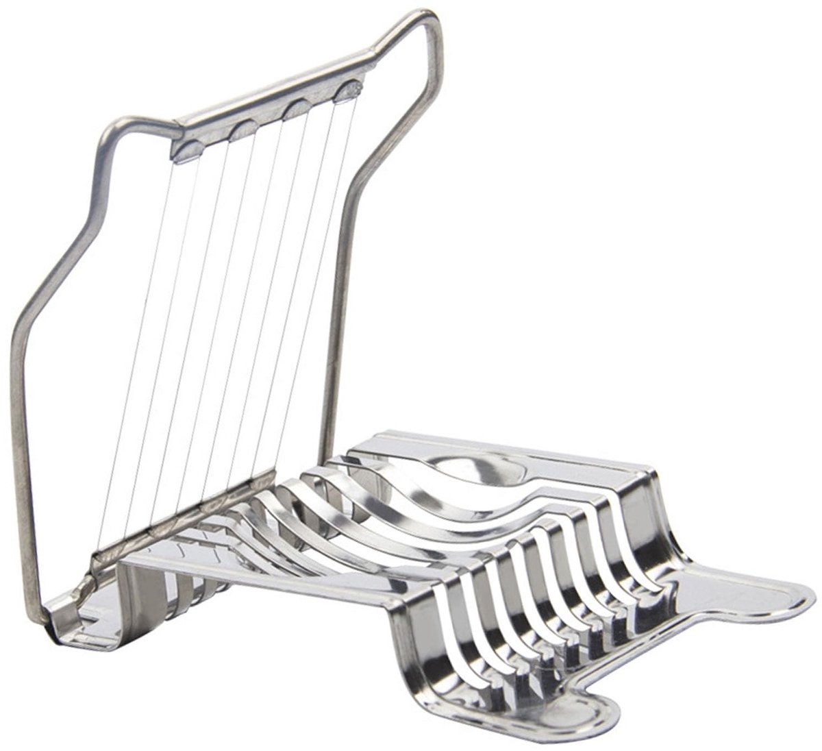 Dailygoods- Eiersnijder Roestvrij Staal - Vaatwasmachinebestendig - Multifunctioneel - Geschikt voor Aardbei/Kiwi - Gemakkelijk Schoon Te Maken - Hoge Sterkte - Eiersnijgereedschap