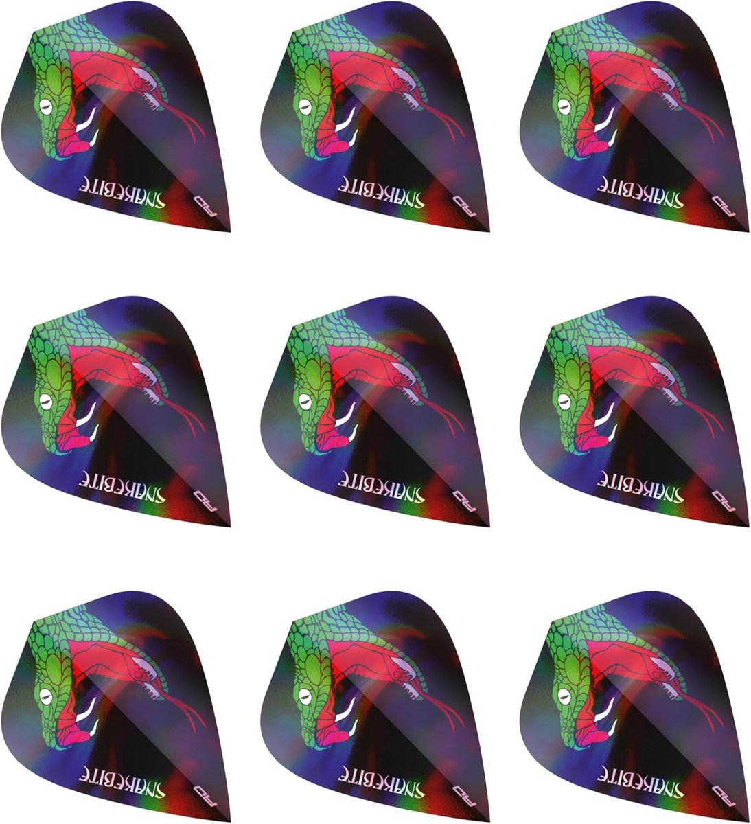 Dart Flights - Vliegers - Precisie Werpen - Holografische Kwaliteit - 12 Stuks - Groen