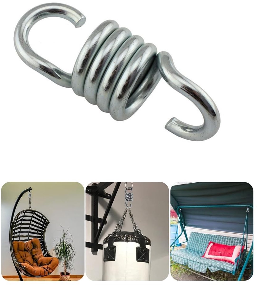 Dailygoods- Hangmatveer Versterkt - Ophangveer Rolluik - Draagvermogen 650 kg - Schokabsorberend - Weerbestendig - Eenvoudige installatie