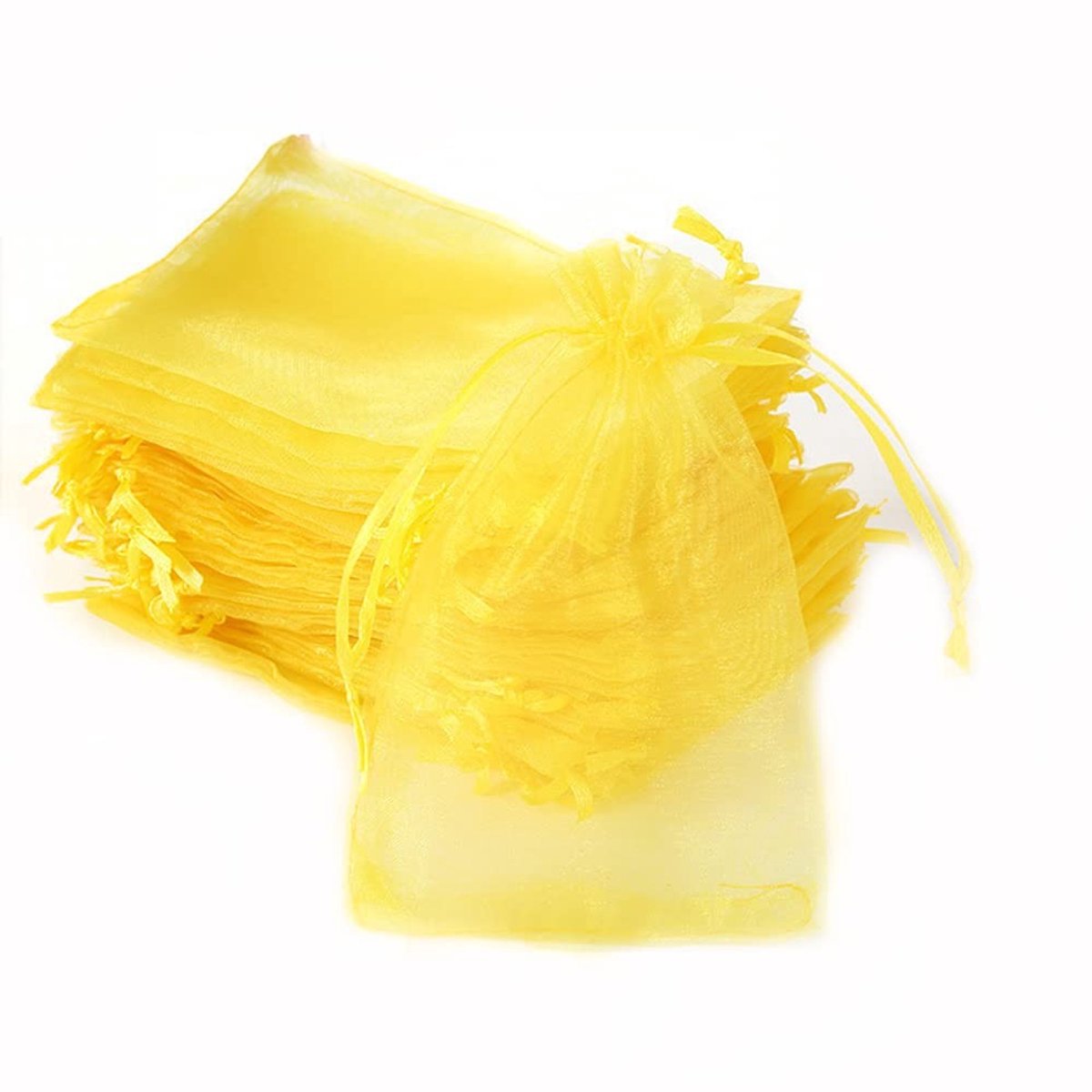 Dailygoods- Organza Zakjes 10 x 15 cm - Cadeauzakjes - Snoepzakjes - Sieradenzakjes - Trekkoord - 30 Stuks