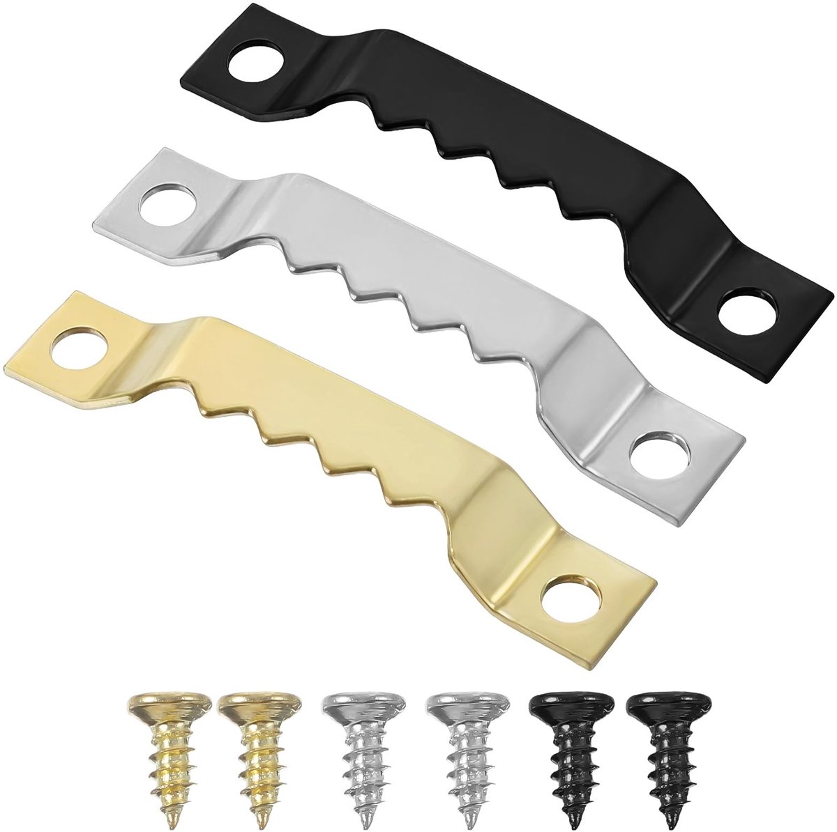Dailygoods- Fotohaak 60 Stuks - Zelfklevend - Schroefbevestiging - Gouden/Zwarte/Zilveren Kleur - Schokbestendig - Eenvoudige Montage - Foto Ophanghaak