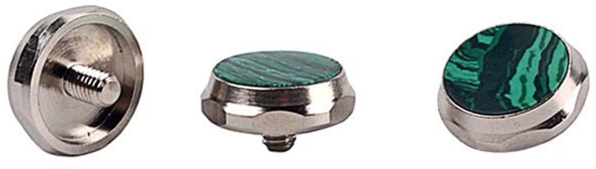 Dailygoods- Trompetklep Set van 3 - Vingerknoppen - Reparatieonderdelen - Toetsen - Malachiet - Verbeterde nauwkeurigheid - Trompetknop