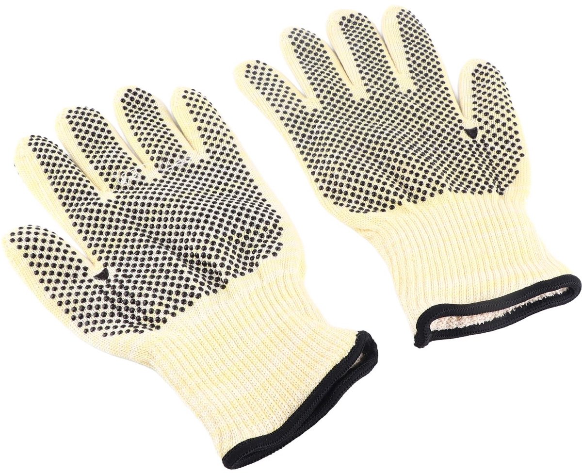 Dailygoods- Grillhandschoenen 800℃ Hittebestendig - BBQ-handschoenen - Vuurplaats - Oven - Buitenkoken - Aramidevezel/Siliconencoating - Ovenwanten
