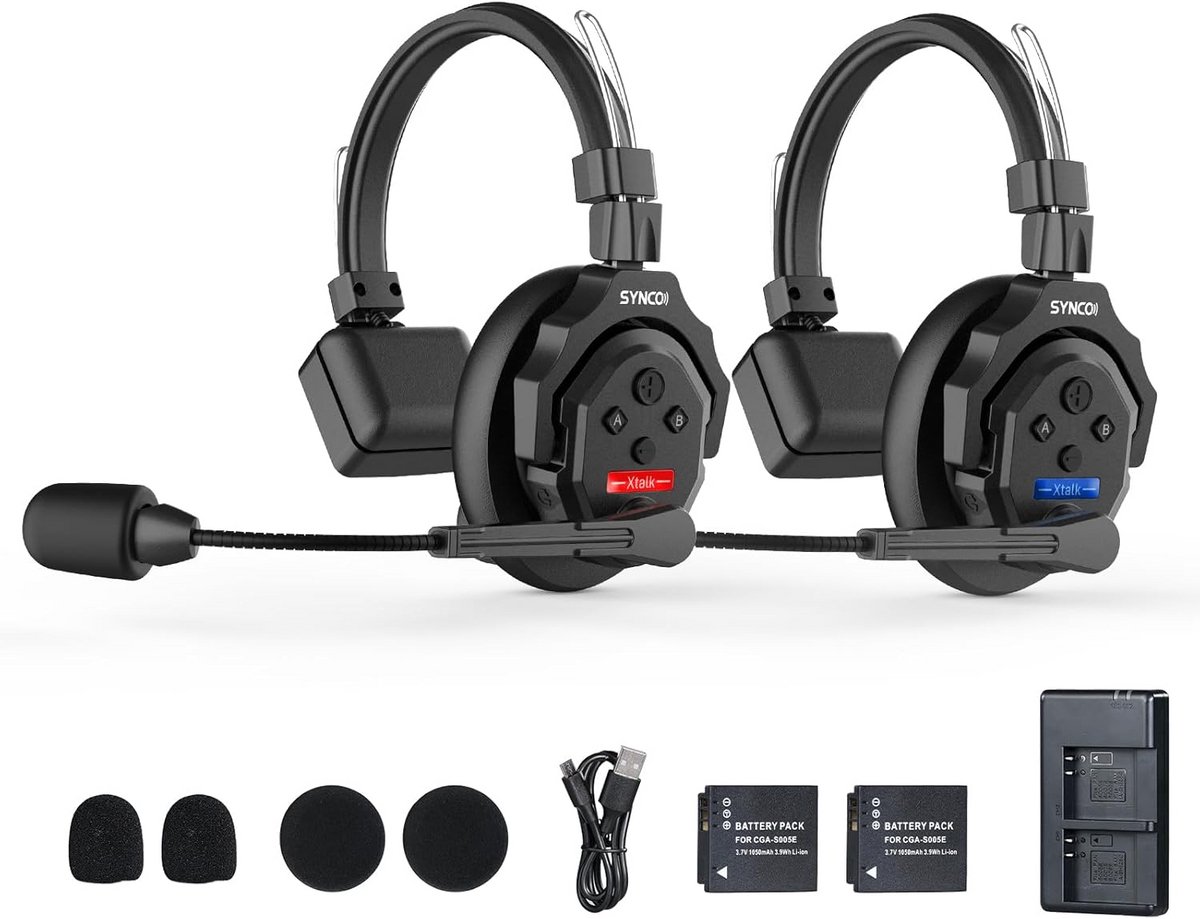 Draadloze Headsets - Communicatie Set - Team Communicatie - Full Duplex - 2 Stuks - Zwart