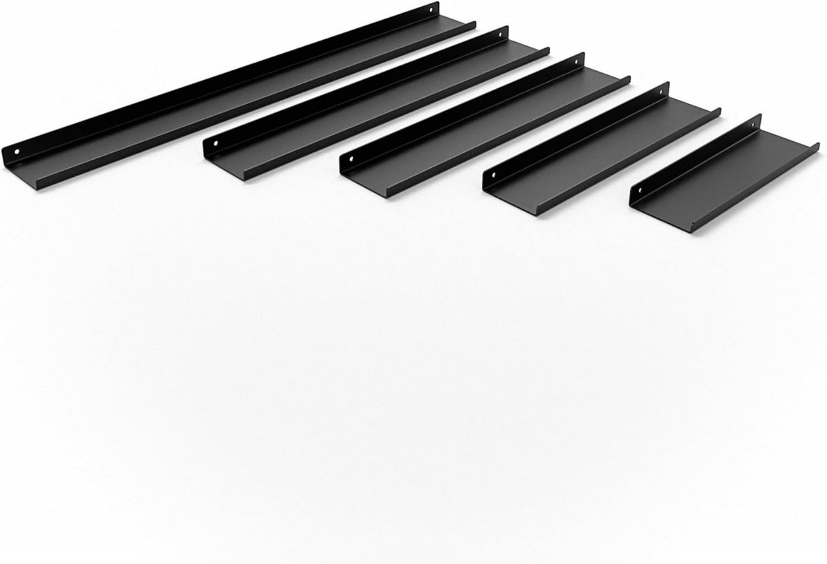 Metalen Wandrek - Zwevende Plank - Decoratie en Opbergen - Duurzaam Plaatstaal - 40 cm Bre