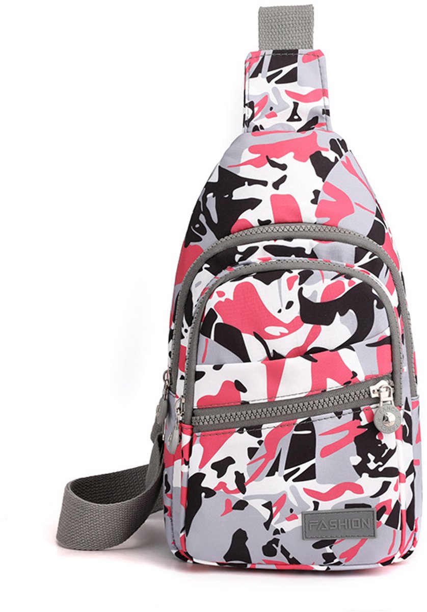 COOAU - Kleine schouder/crossbodytas - 5 opbergvakken en kabelopening - Schoudertas, crossbodytas, heuptas, crossbody - Dames & Heren - Kleurrijke mijn