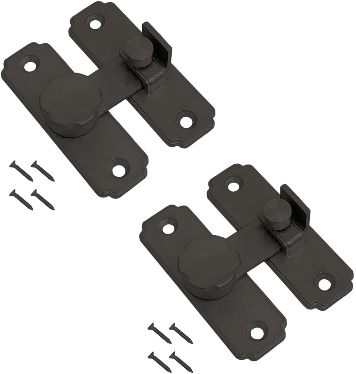 Dailygoods - 2x Roestvrijstalen Pinball Vergrendelingen voor Deuren