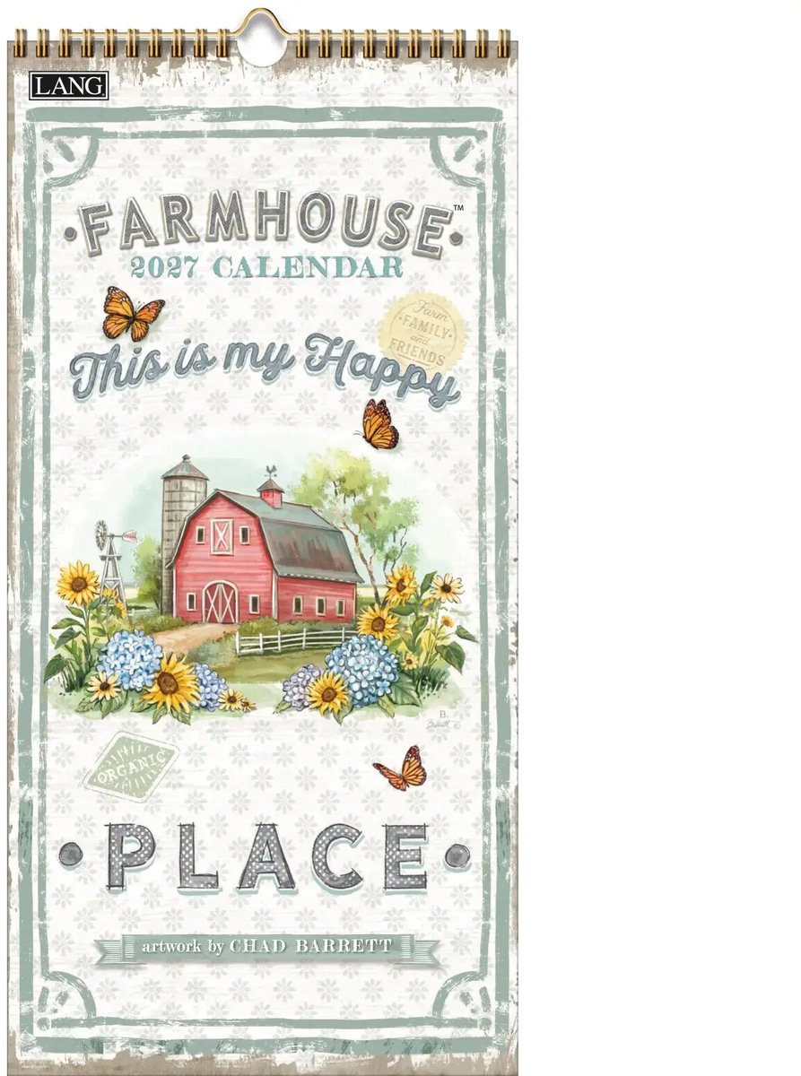 Farmhouse Kalender 2027 Small ( 19,5 cm x 39 cm )
