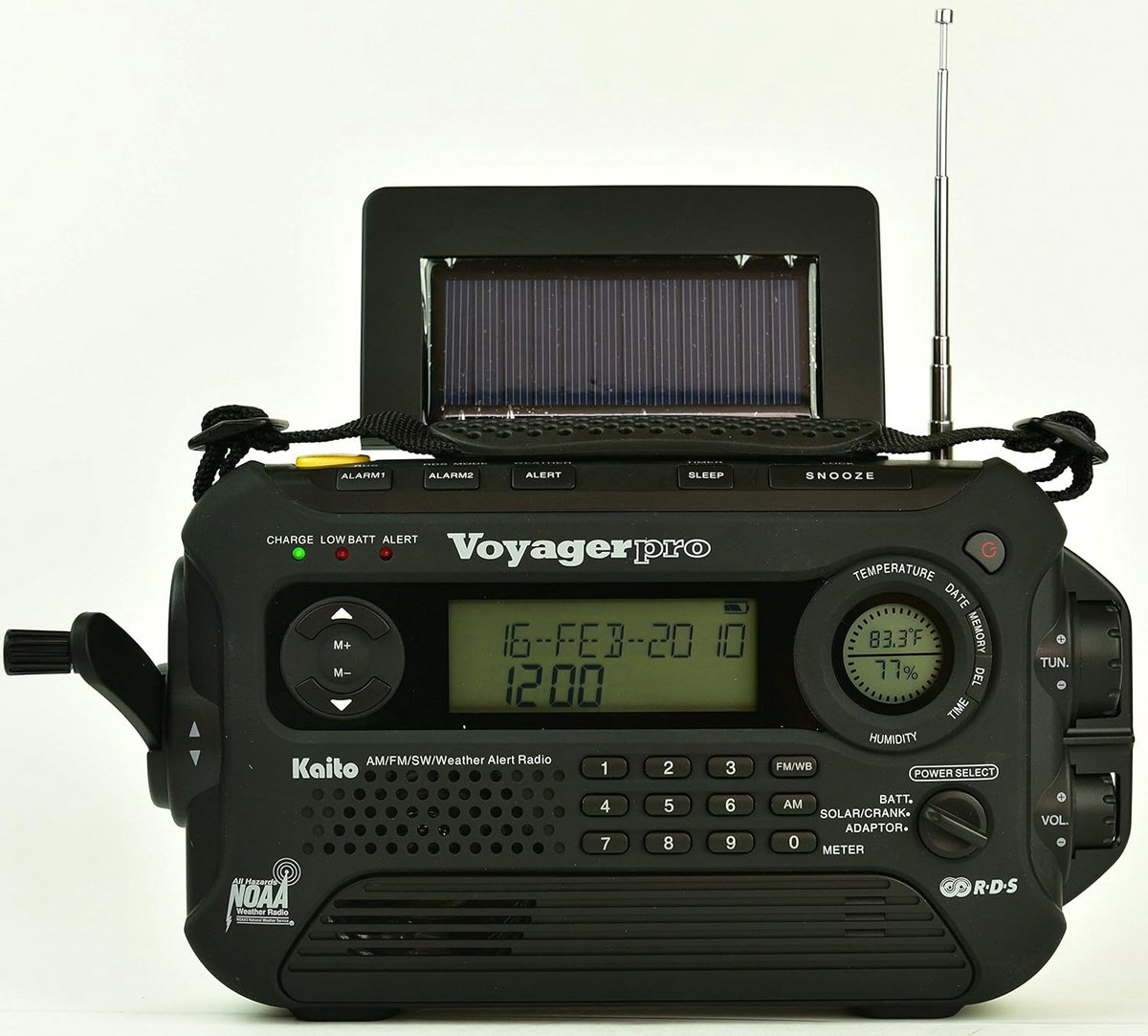 Noodradio met Zonnepaneel - Dynamo Radio - Voorbereid op Noodgevallen - 5 Energiebronnen - 9.5 x 5.5 x 2.5 Inch