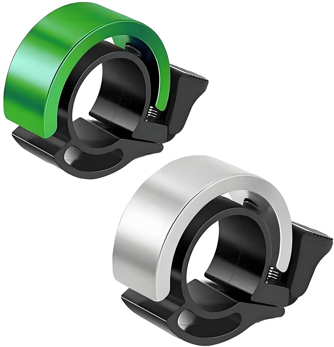 Dailygoods- Fietsbel 90 dB - Mini-Fietsbel - Aluminiumlegering - Set van 2 - Geschikt voor 22,2 mm Stuur - Helder Geluid - Fietsbelletje