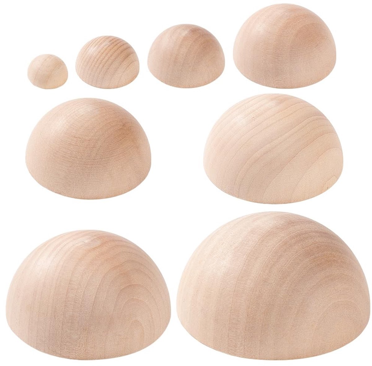 Dailygoods- Aardewerkgereedschap 8-delig - Halve Ronde Gereedschap - Houten Bovenkant - Keramische Gereedschap - Aardewerk Plaatpers - Voor Aardewerkkommen en Platen - Keramiekgereedschap