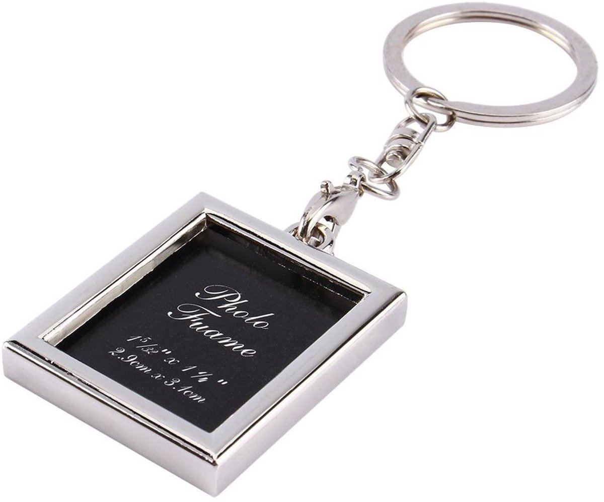 Dailygoods- Sleutelhanger Mini Fotolijst - Persoonlijk Ontwerp - Metaallegering - Waterdicht - Duurzaam - Ideaal voor Valentijnsdag - Fotolijstje