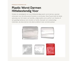Dailygoods- Worstdarmen 5 Packs - Hittebestendig - Voedselveilig - Oneetbaar - Huishoudelijk Gebruik - Worst Maken - Worstomhulsels