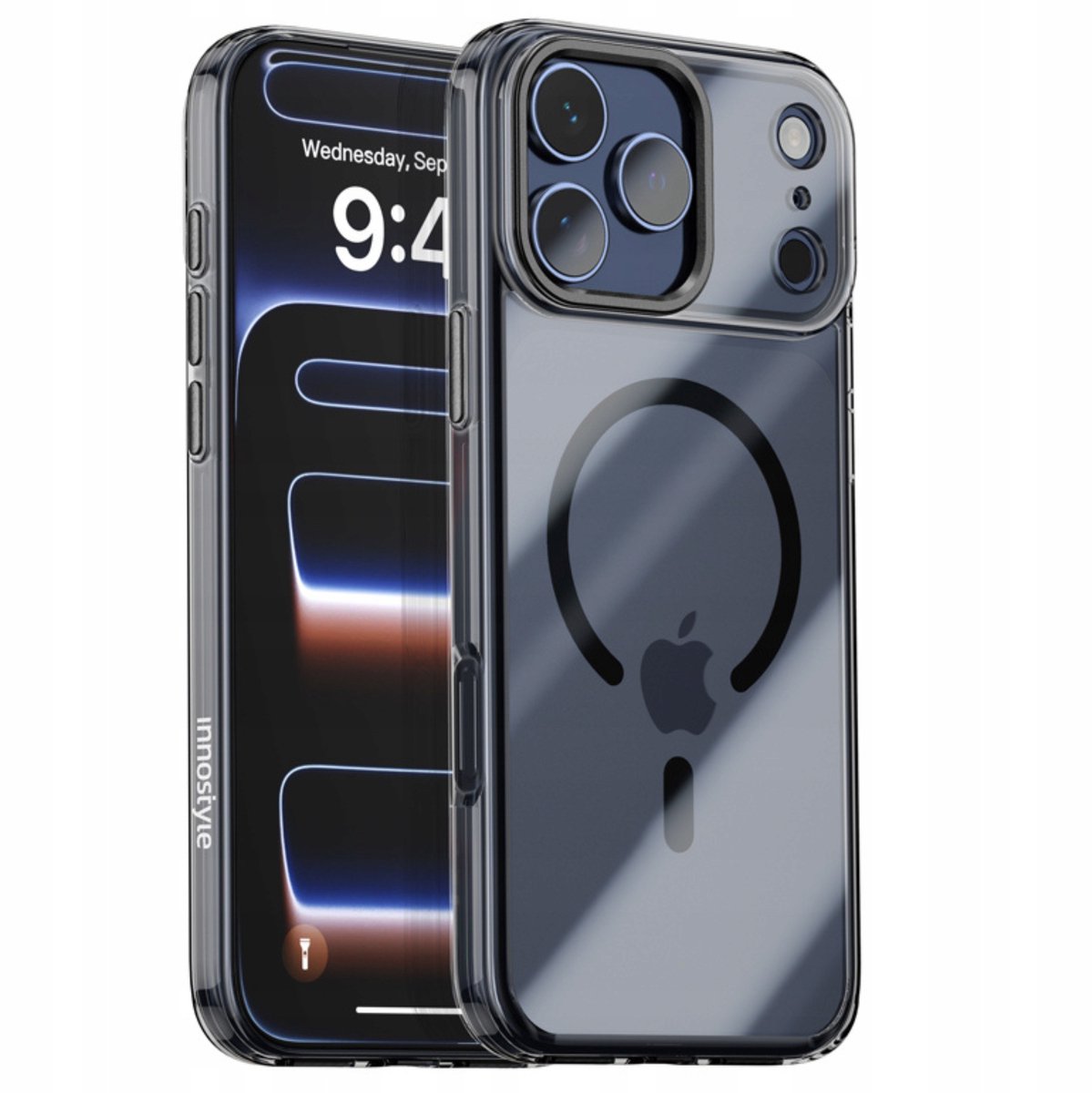 Innostyle Magnetische Hoes, Versterkt Voor Magsafe Iphone 17 Pro, Zwart