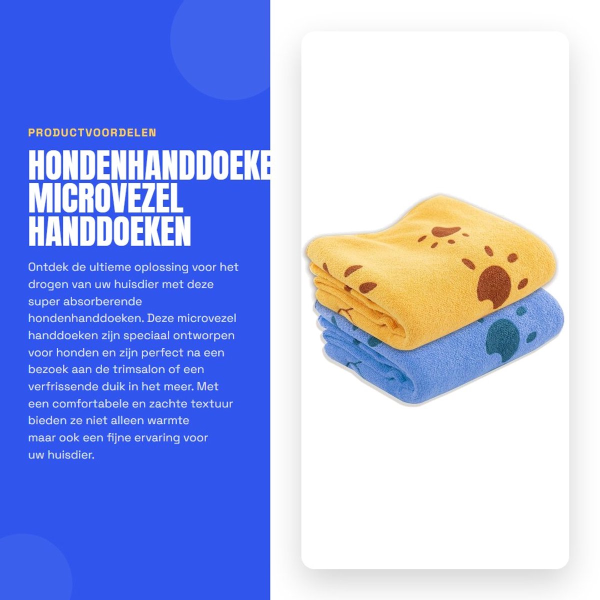 Dailygoods- Hondenhanddoek Super Absorberend - Microvezel - 2 Stuks - Wasbare Hondenhanddoek - Hondenaccessoires - 140 x 71 cm - Zacht en Comfortabel - Hondendroogdoek