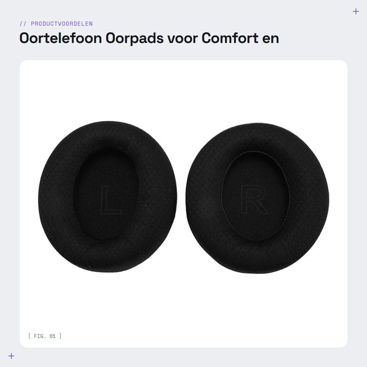Dailygoods- Oorkussens Ademend Gaas - Oorpads voor Q30/Q35 - Geheugenschuim - Geluidsisolatie - Duurzaam - Comfortabel