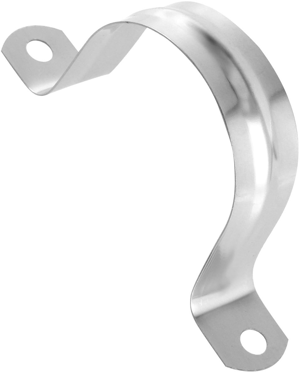 Dailygoods- Buisklemmen U-vormig 50 stuks - Roestvrij Staal - Beugelklemmen - Slangklemmen - Twee-gat - Geschikt voor Gasbuizen/Waterleidingen