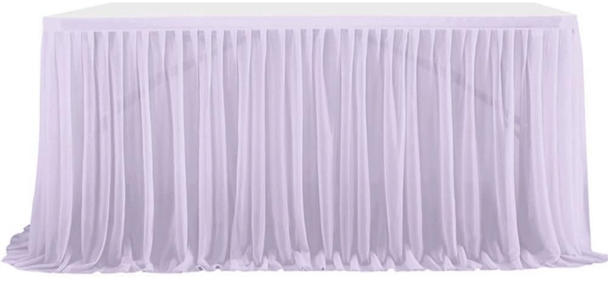 Dailygoods - 1,83m Paars Tule Tafelrok voor Verjaardagen en Bruiloften