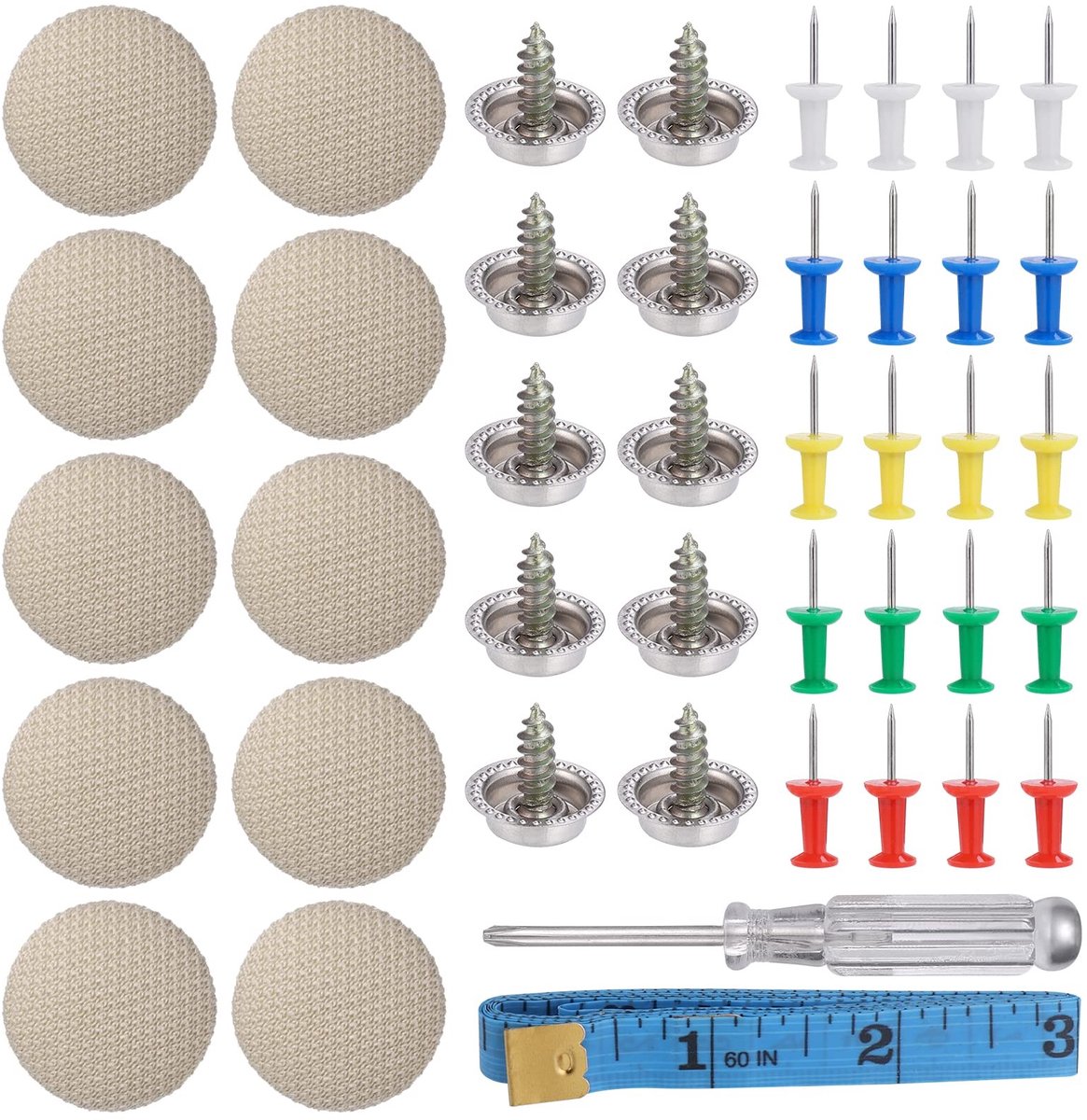 Dailygoods- Headliner Repair Kit 65-delige Set - Auto Dak Reparatie - Bevestigingsclips - Positionering Pins - Inclusief Schroevendraaier - Voor Alle Auto's - Dakreparatieset