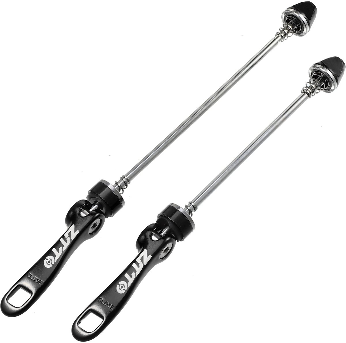 Dailygoods- Snelsluitingen Set - Voor Voor- en Achteras - 15cm/19cm - Aluminium/Staald - Universele Pasvorm - Duurzaam en Praktisch - Fietsassen