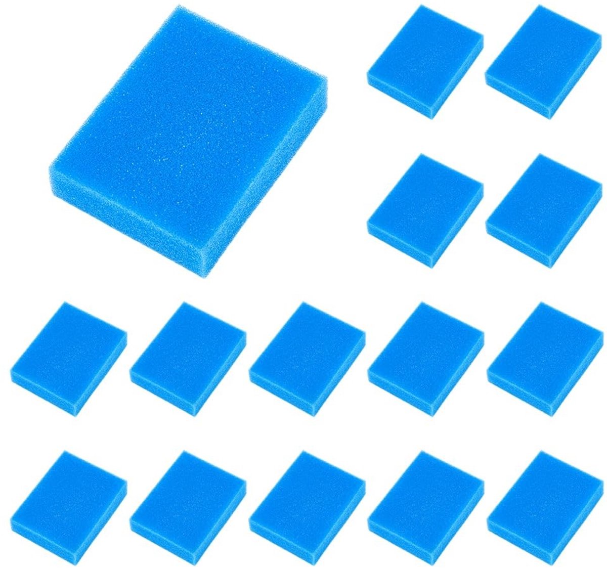 Dailygoods- Filterspons Set van 20 - 7,1 x 5,3 cm - Vervangingsfilterspons voor Stofzuiger - Rechthoekige Spons - Verbeterde Luchtstroom - Perfecte Pasvorm - Stofzuigerfilter