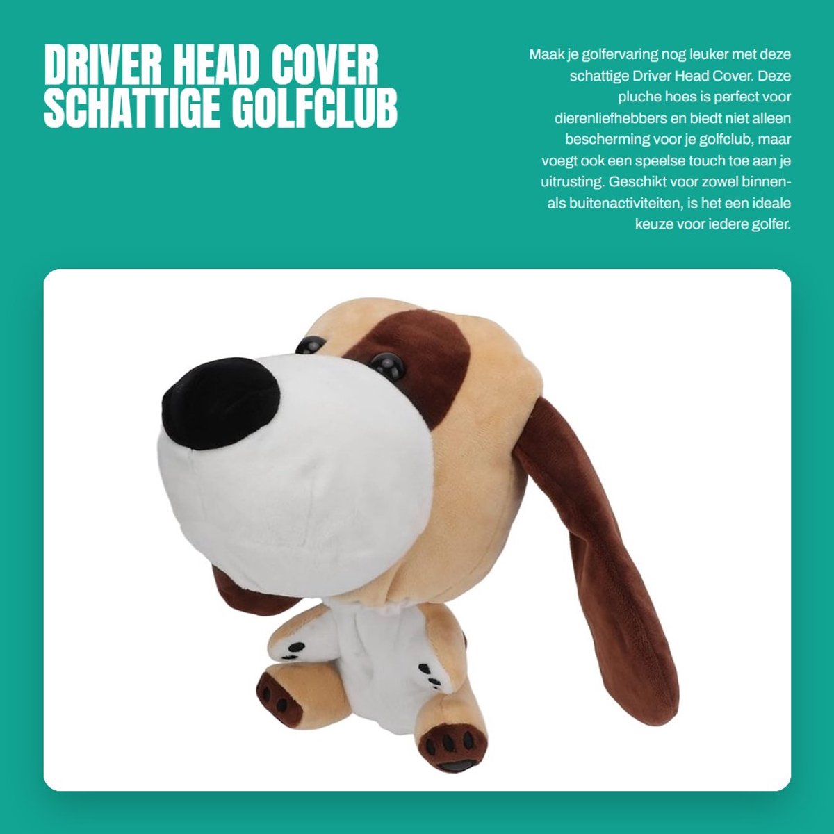 Dailygoods- Driver Cover Zacht Pluche - Golfclub Hoofdhoes - Dierlijke Vorm - Multifunctioneel - Lichtgewicht - Bescherming tegen Schade - Golfclubhoes