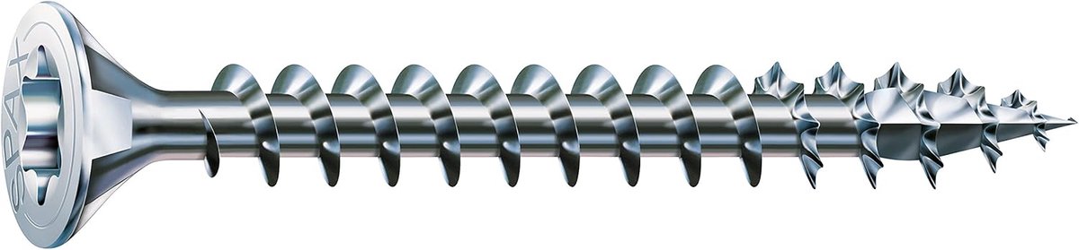 Universele Spaanplaatschroeven 4x20 mm - 1000 Stuks - Volledig Schroefdraad - Verzonken Kop
