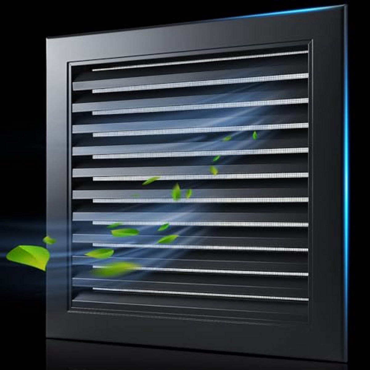 Gevel Ventilatie - Roestvrij Rooster - Luchtcirculatie Optimaliseren - Duurzaam Aluminium - 10x10 Inch Opening - Zwart
