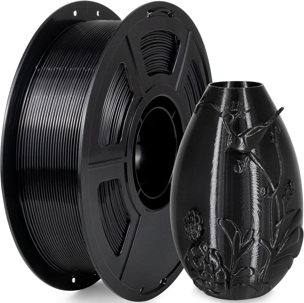 PETG Filament 1.75mm Zwart 1kg voor 3D Printer, Hoge Maatnauwkeurigheid