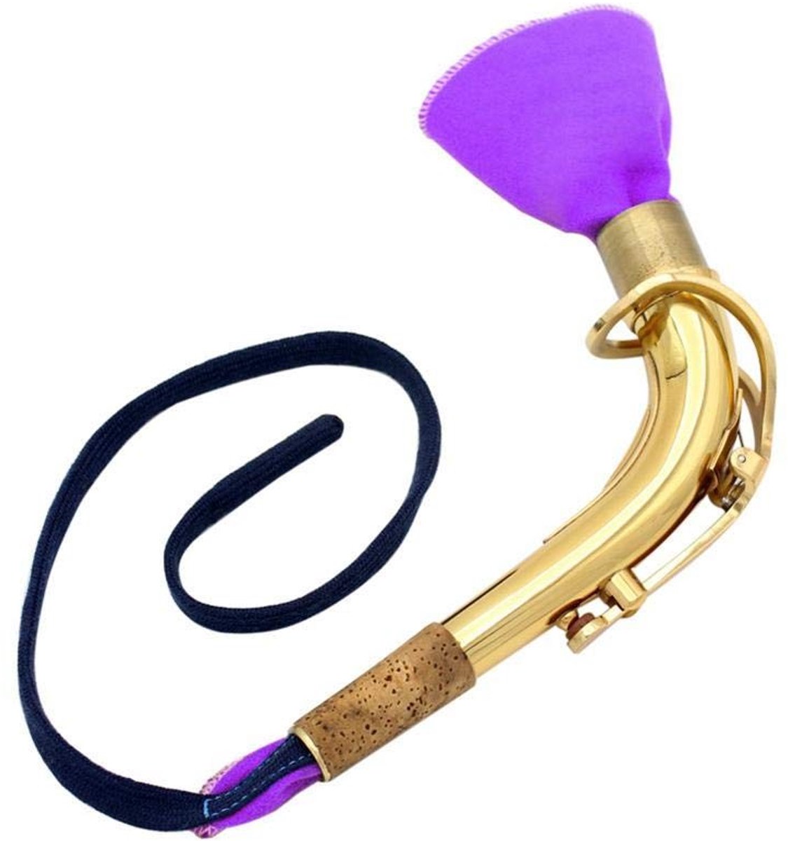 Dailygoods- Reinigingsdoekje Duurzaam - Klarinet/Saxofoon - Lichtgewicht - Milieuvriendelijk - Metalen Hanger - Hoogwaardig Materiaal - Saxofoonreiniger