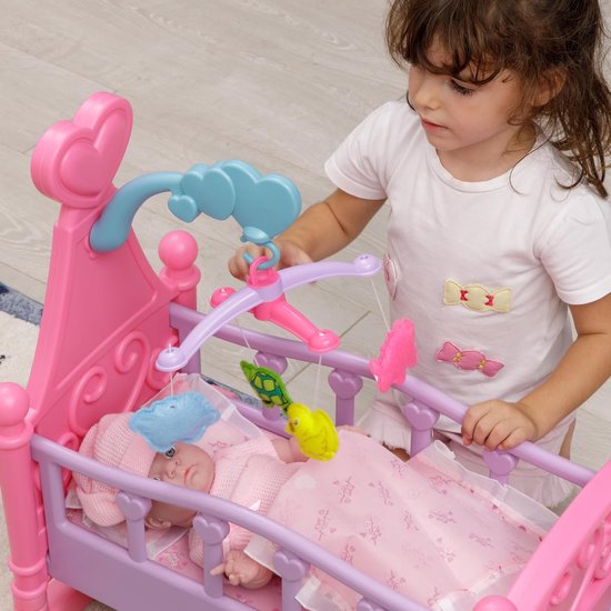 Schommelwieg voor Poppen met Accessoires - Speelgoed voor Kinderen vanaf 3 Jaar — afbeelding 2