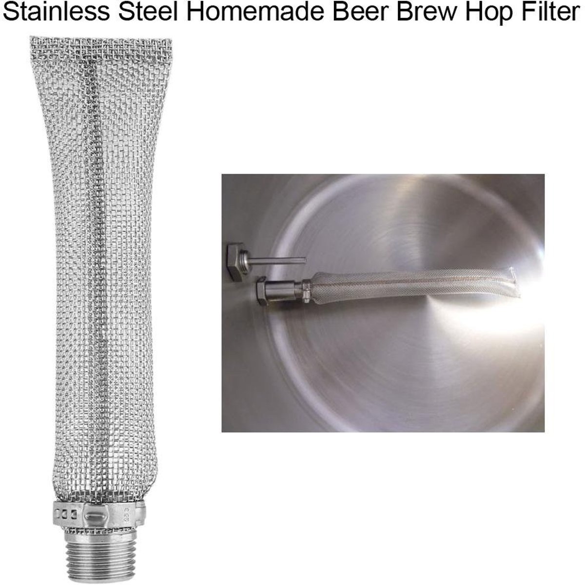 Dailygoods - Bier Filter - Mesh Zeef Tool - Ideaal voor Bierbrouwers - 12 Inch en 6 Inch - Voor Waterkoker en Mash Tun - Handig en Duurzaam