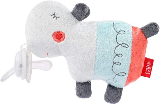 Fopspeen nijlpaard - Speenknuffel - Baby stimuleren - Bevestigingsring - 14 cm - Multicolor — afbeelding 2