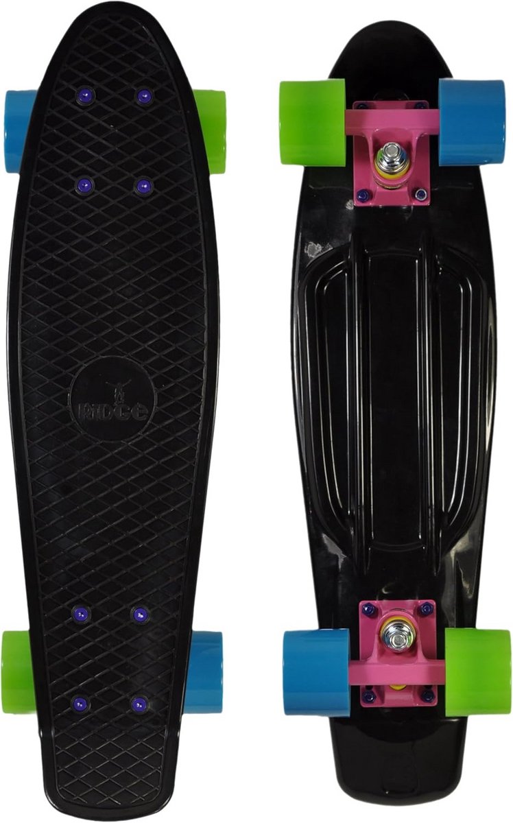 Mini Cruiser Board Skateboard Compleet Stad Cruisen Flexibele Kunststof Deck 56 cm Wiel Mix