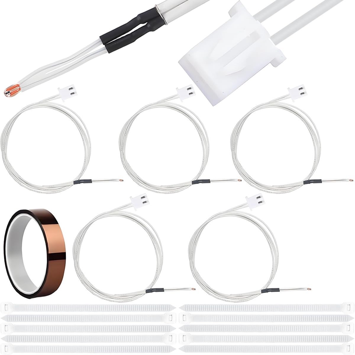 Dailygoods - 5 Stuks 100K 3950 Thermistor voor 3D-Printers
