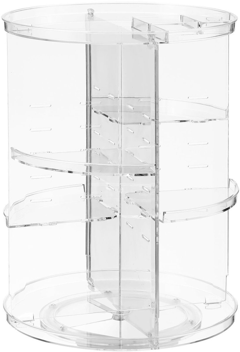 Dailygoods- Cosmetica Organizer Draaibaar - Make-up Organizer - Transparant - Lades - Grote Capaciteit - 23 x 23 x 30 cm