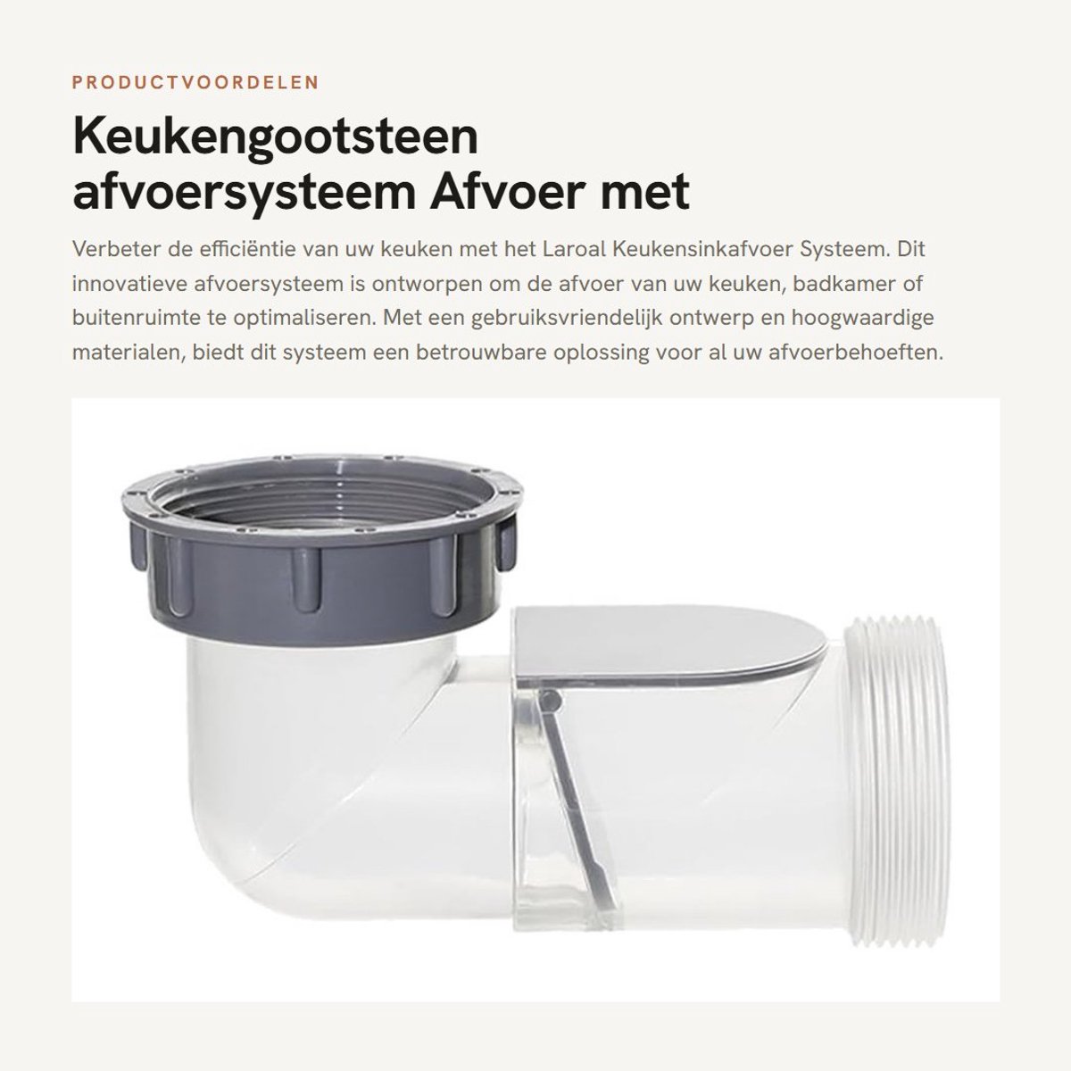 Dailygoods- Afvoersysteem Efficiënte Afvoer - Gootsteen/Rioolvertakking - Gootsteenzeef - Terugslagklep - Multifunctioneel - Eenvoudige Installatie - Afvoerbocht
