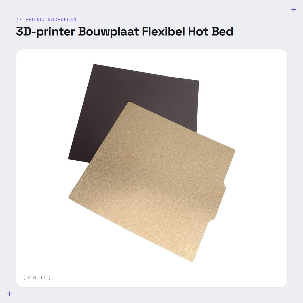 Dailygoods- Bouwplaat Magnetische Basissticker - Dubbelzijdig PEI - Flexibel Verenstaal - 290x290mm - Hot Bed - Printerplatform - 3D-printer Platform